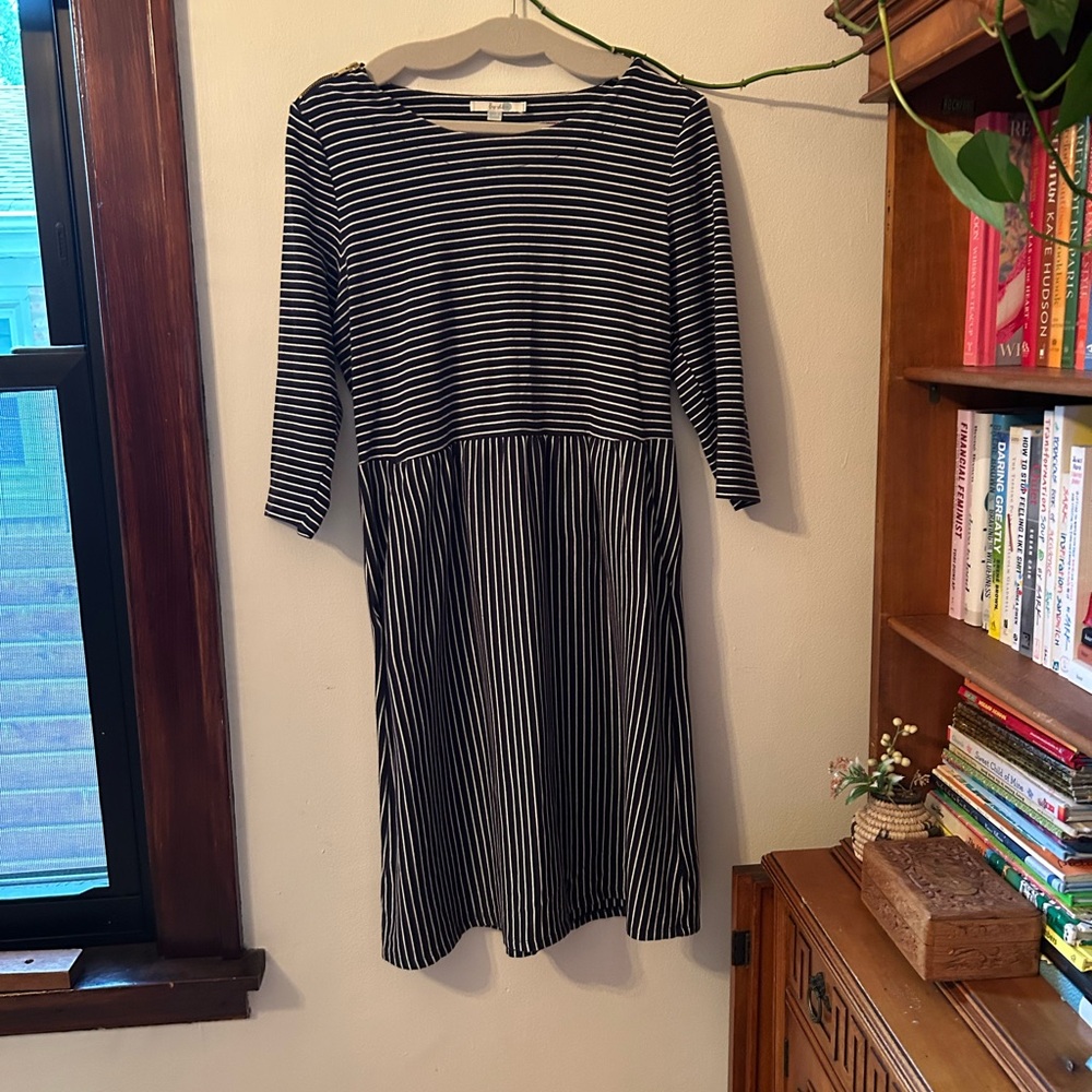 Boden Navy Stripe Dress